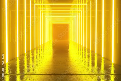 neon light yellow background lines glow © darshika