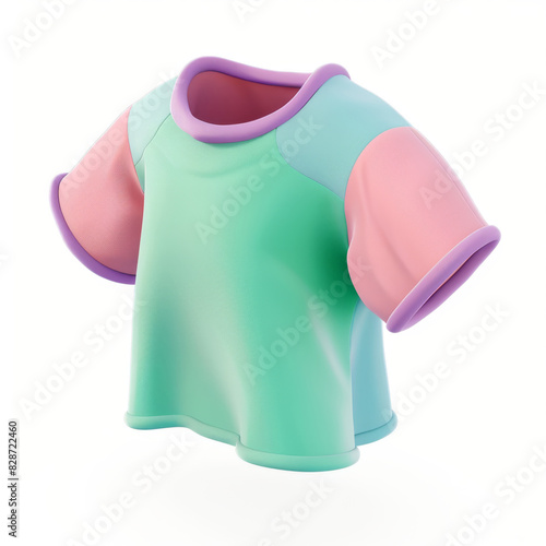t-shirt, icon in 3D style on a white background