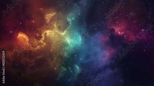 Cosmos background with stardust, nebula and stars. Galaxy backdrop. Infinite universe, milky way