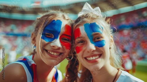 Cheerful Football Fans at the Stadium Generative AI