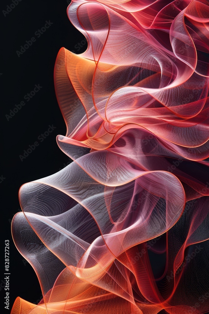 Black Background With Red and Orange Swirls Black Background With Red and Orange Swirls
