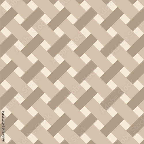 Seamless weave wicker pattern. vector