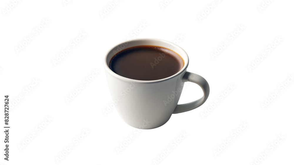 Isolated on a white background, a ceramic coffee cup sits ready for a hot, morning beverage Isolated on a white background, a ceramic coffee cup sits ready for a hot, morning beverage