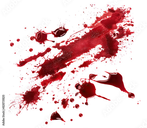 Blood stains cut out photo