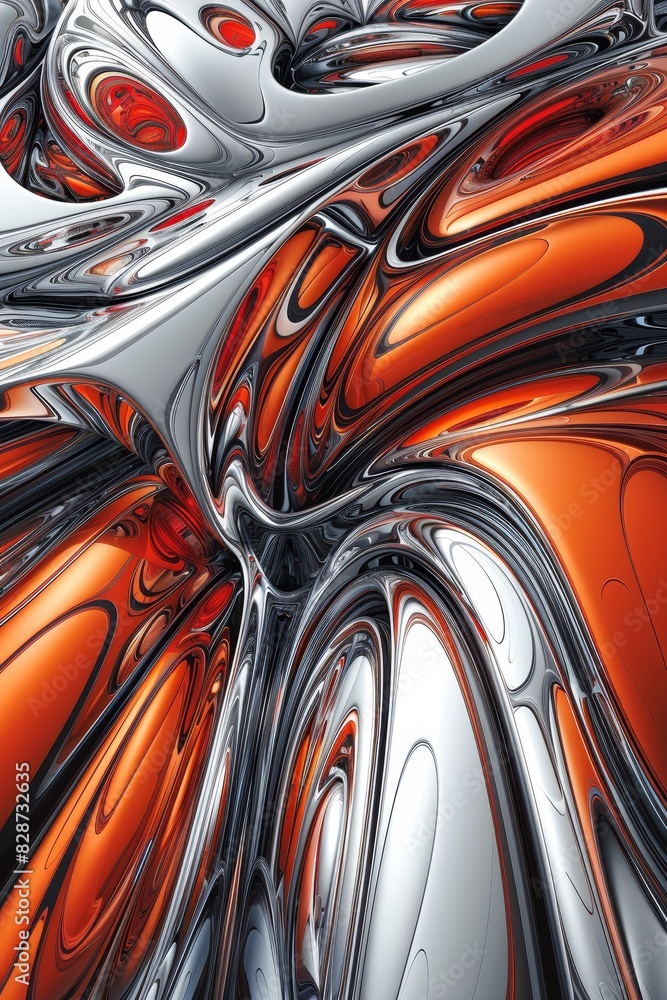 Close Up of Orange and Black Abstract Design Close Up of Orange and Black Abstract Design