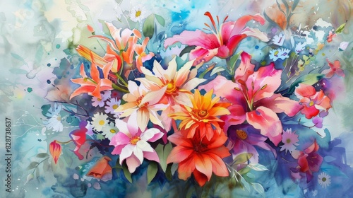 Vibrant Assortment of Colorful Flowers in Bloom During Daytime Garden