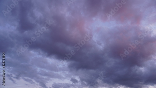 Clouds before a thunderstorm at sunset as an abstract background.