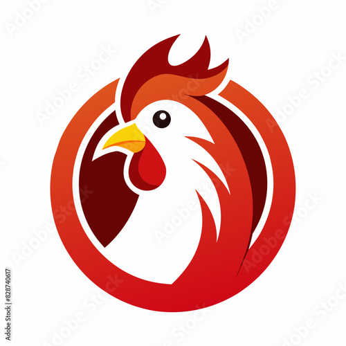 Chicken Logo icon design concept. good for rooster restaurant and chicken farm. vector illustration