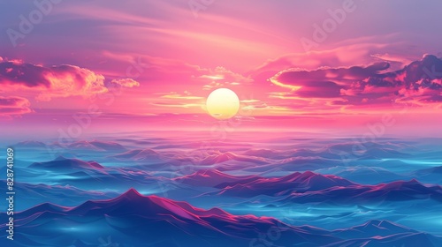 Mountains at Sunset