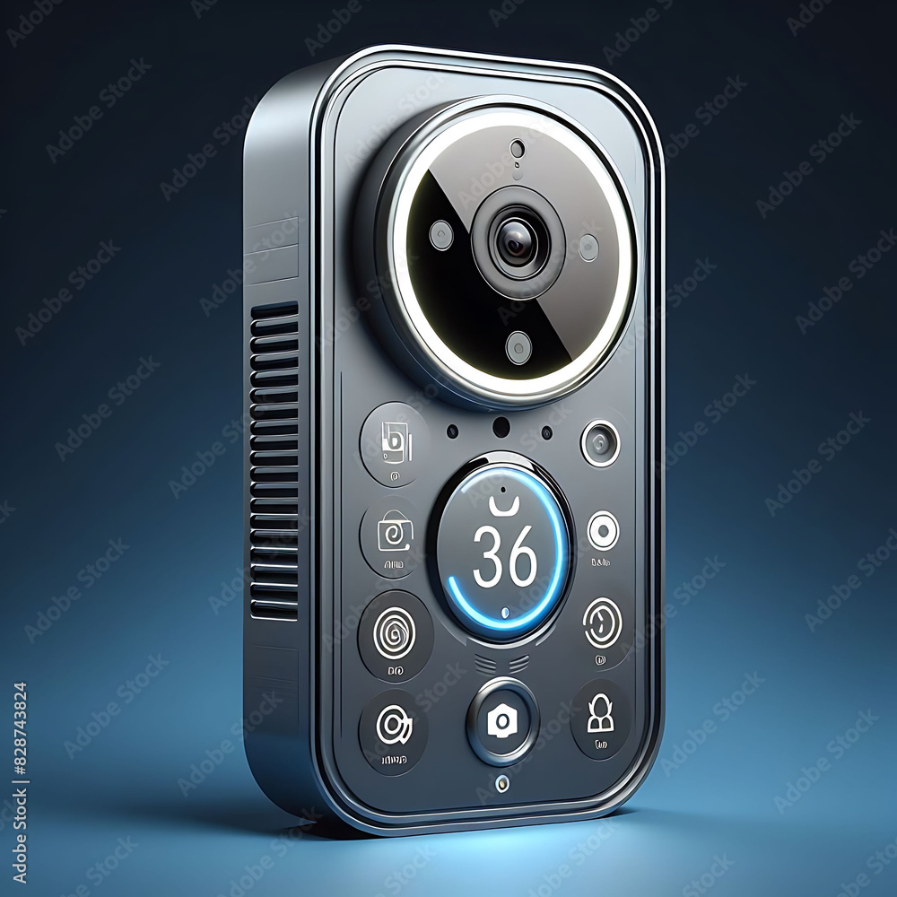 House doorbell surveillance camera security systems, Generative AI House doorbell surveillance camera security systems, Generative AI