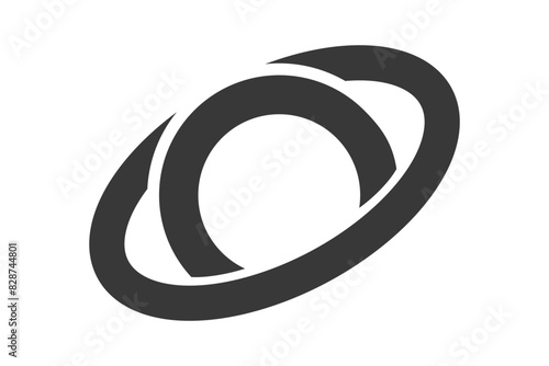 silhouette of web browser icon with black theme. elegant line circle. simple vector