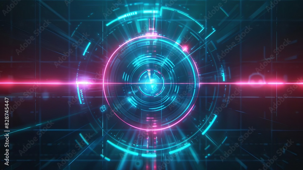futuristic techglow bullseye interface for precision targeting neon digital art futuristic techglow bullseye interface for precision targeting neon digital art