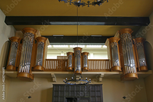 Organ in the parish church of the Saint Nicholas Tavelic in Zagreb, Croatia photo