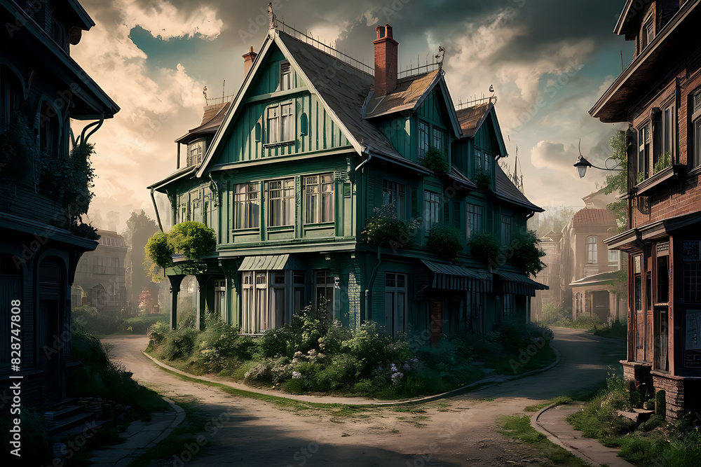 Obraz premium old house in the city