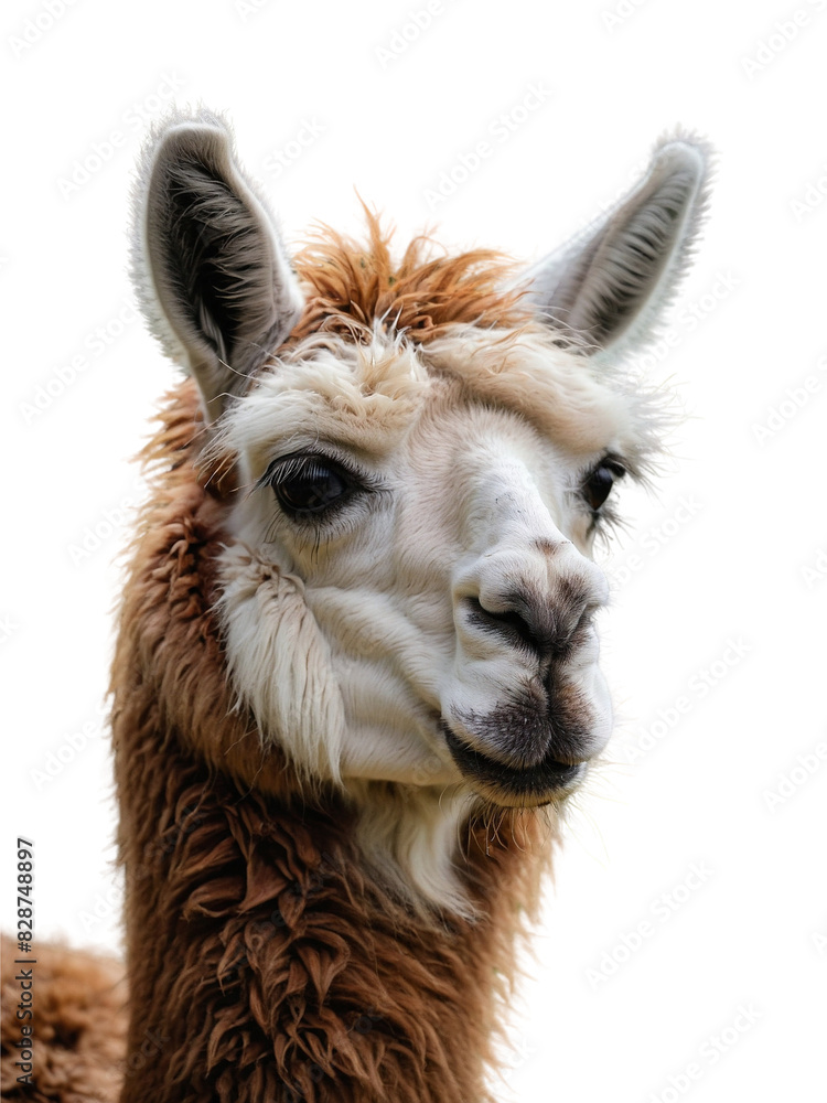 Obraz premium llama with a pure white face