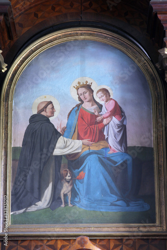 Saint Dominic, altarpiece in the Saint Dominic Parish Church in Konjscina, Croatia