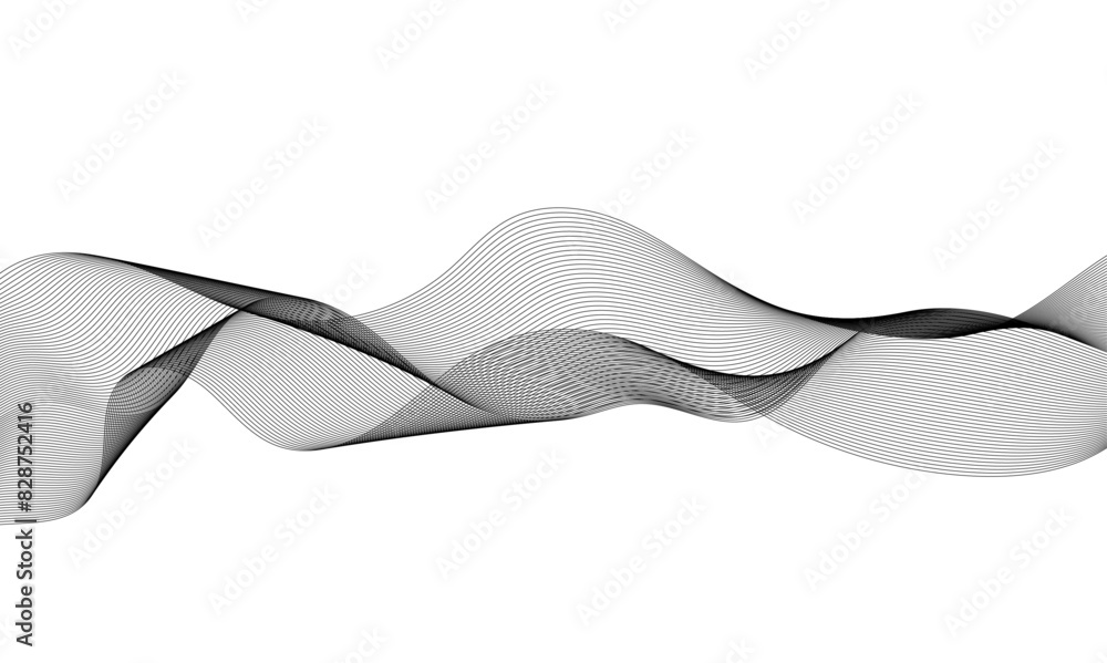 Abstract grey, white smooth element swoosh speed wave modern stream transparent background. Abstract wave line for banner, template, wallpaper background with wave design. Vector illustration Abstract grey, white smooth element swoosh speed wave modern stream transparent background. Abstract wave line for banner, template, wallpaper background with wave design. Vector illustration