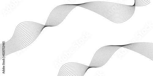 Abstract grey, white wavy smooth element swoosh speed wave modern stream curve and technology lines on transparent background. Vector illustration.