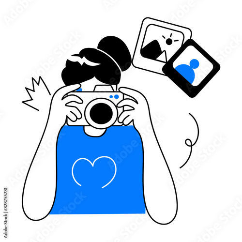 Check out doodle mini illustration of photography 