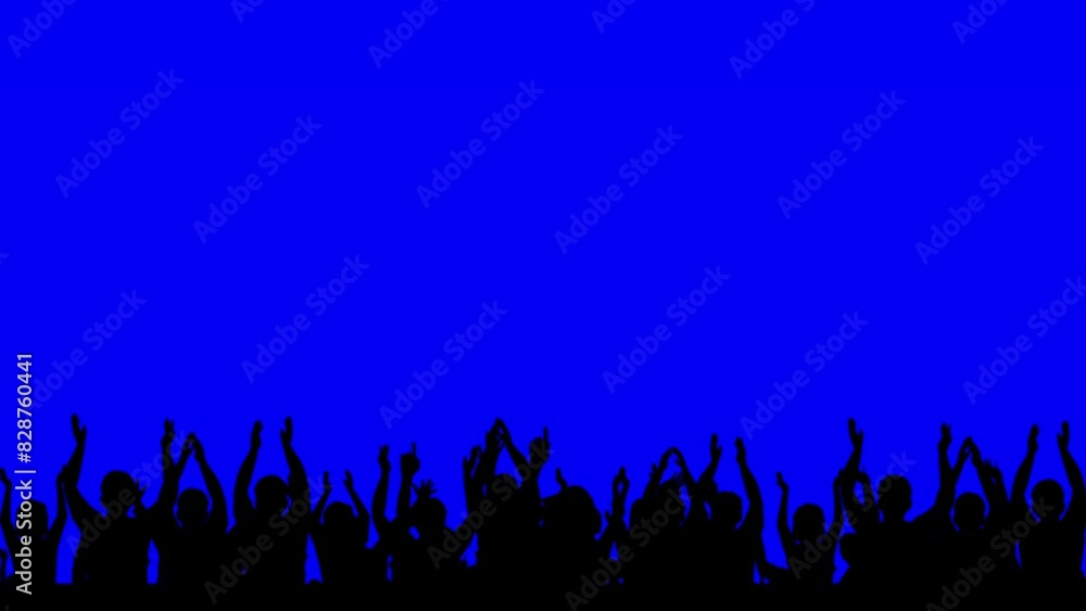 Animated video of a crowd of spectators clapping and cheering in the background of an alpha channel Animated video of a crowd of spectators clapping and cheering in the background of an alpha channel