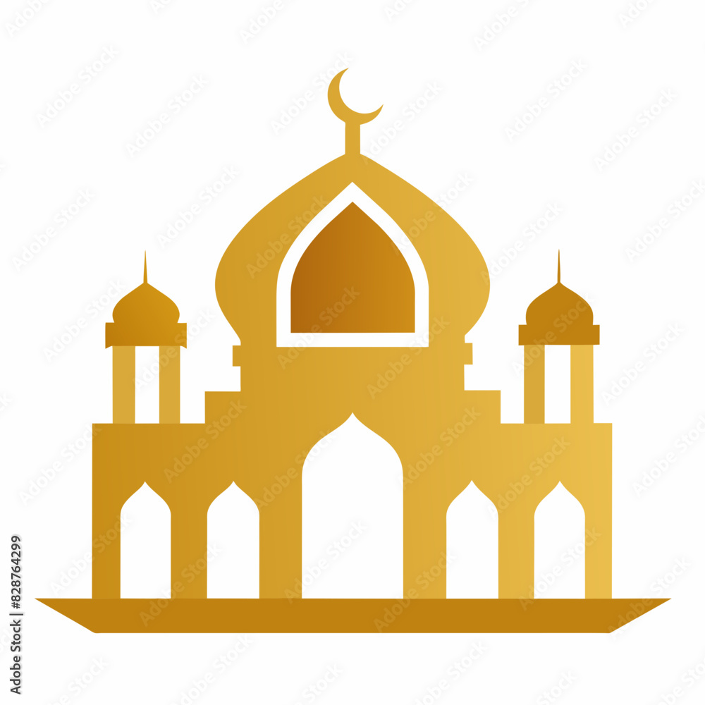 golden mosque  icon logo