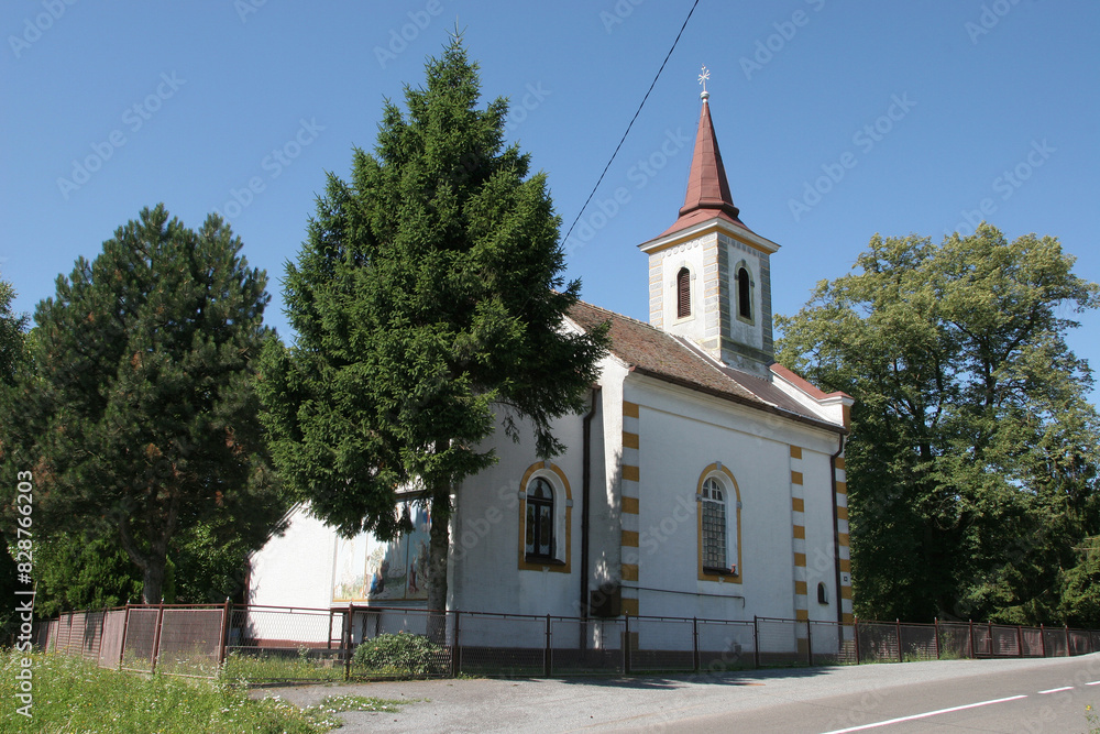 Naklejka premium Parish Church of the Immaculate Heart of Mary in Ilova, Croatia