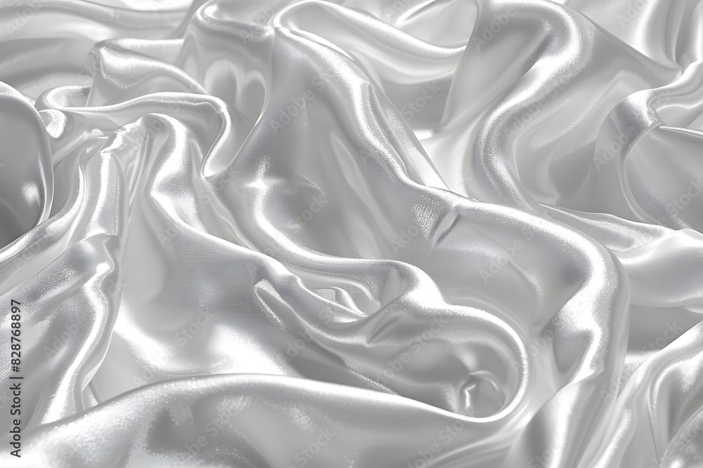Fototapeta premium Elegant White Satin Fabric Texture Background