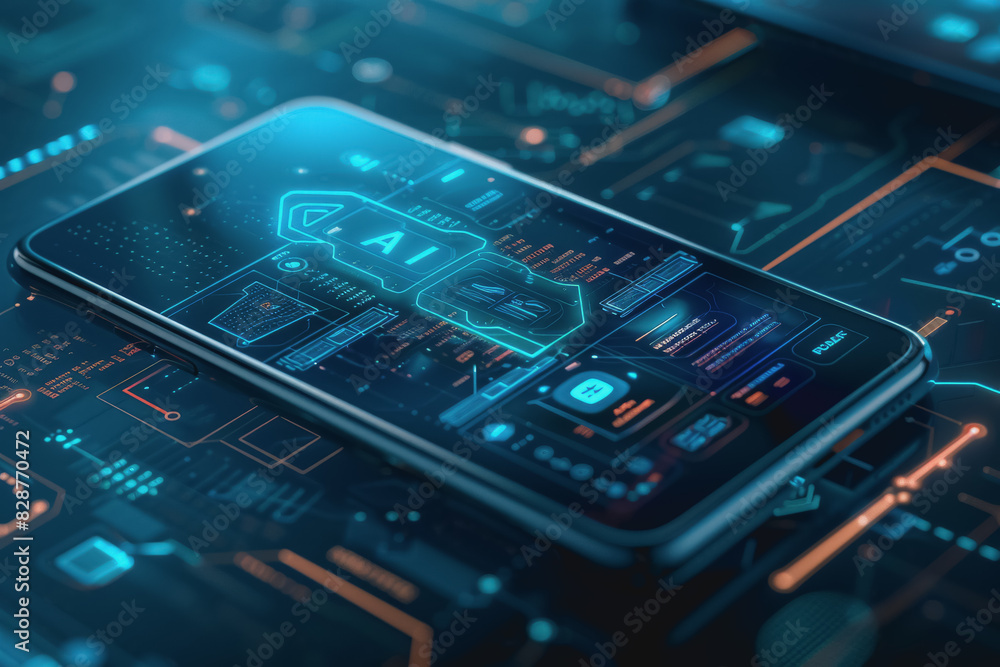 Mockup of mobile technology with text Mockup of mobile technology with text