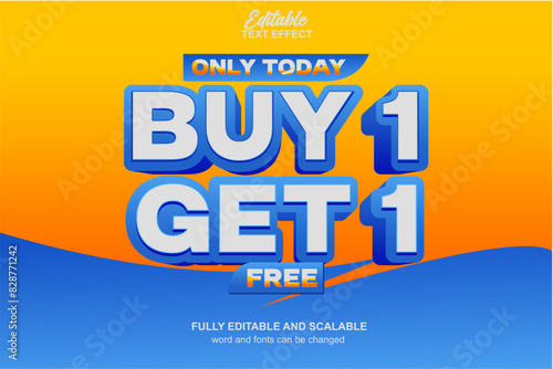 BUY 1 GET 1 FREE TEXT EFFECT EPS FILE