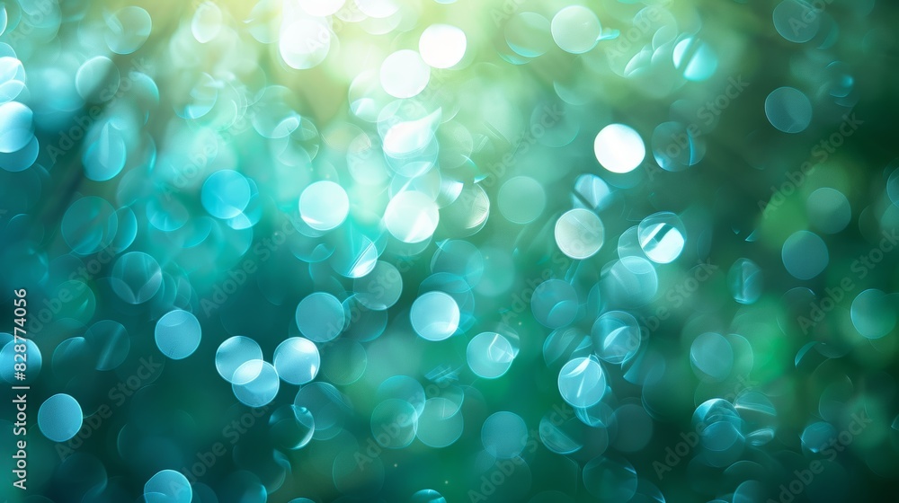 Mesmerizing display of teal light bokeh, capturing the tranquil essence of a shimmering aquatic dreamscape. Generative Ai Mesmerizing display of teal light bokeh, capturing the tranquil essence of a shimmering aquatic dreamscape. Generative Ai
