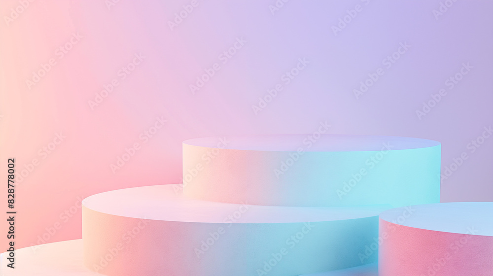 カラフルな台デザイン