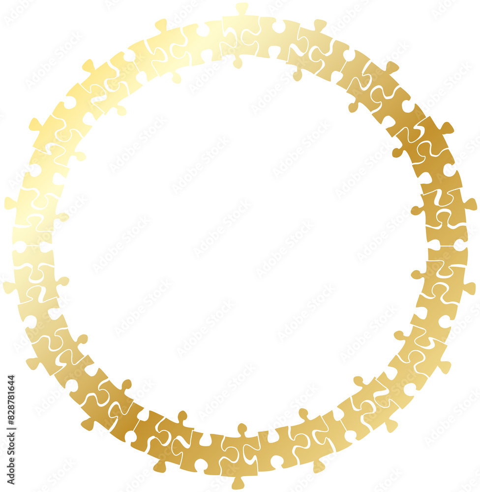 gold puzzle circle gold puzzle circle