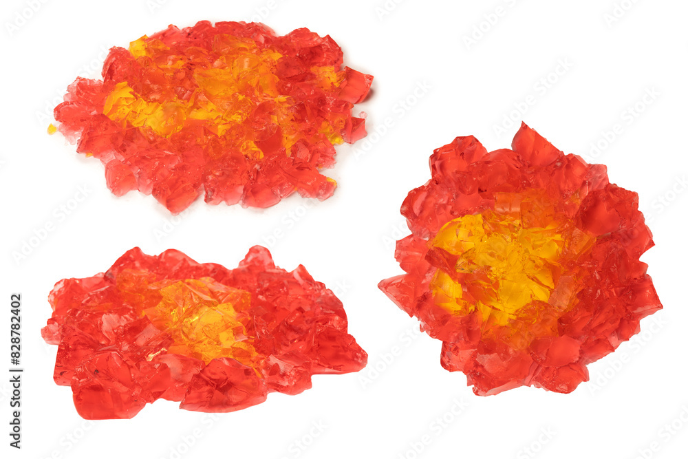 Sweet fruit jelly dessert isolated on a white background. Sweet fruit jelly dessert isolated on a white background.