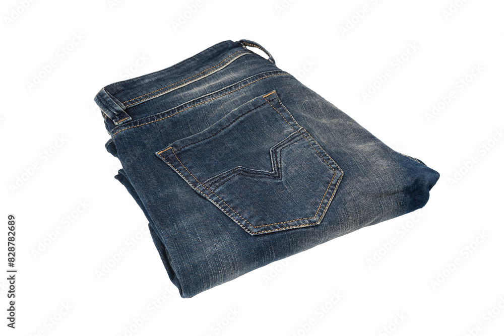 Blue jeans isolated on a white background. Blue jeans isolated on a white background.