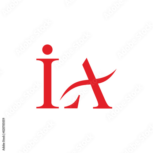 letter ILA simple sleek creative geometric modern logo design