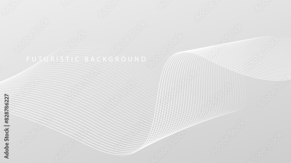 Futuristic gray white abstract background with shining wave lines pattern for banner, wallpaper, cover. Vector illustration Futuristic gray white abstract background with shining wave lines pattern for banner, wallpaper, cover. Vector illustration