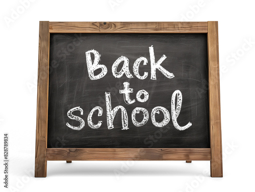 Back to school blackboard isolated on transparent background photo