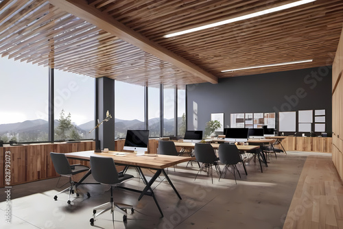 Modern office space architecture design 