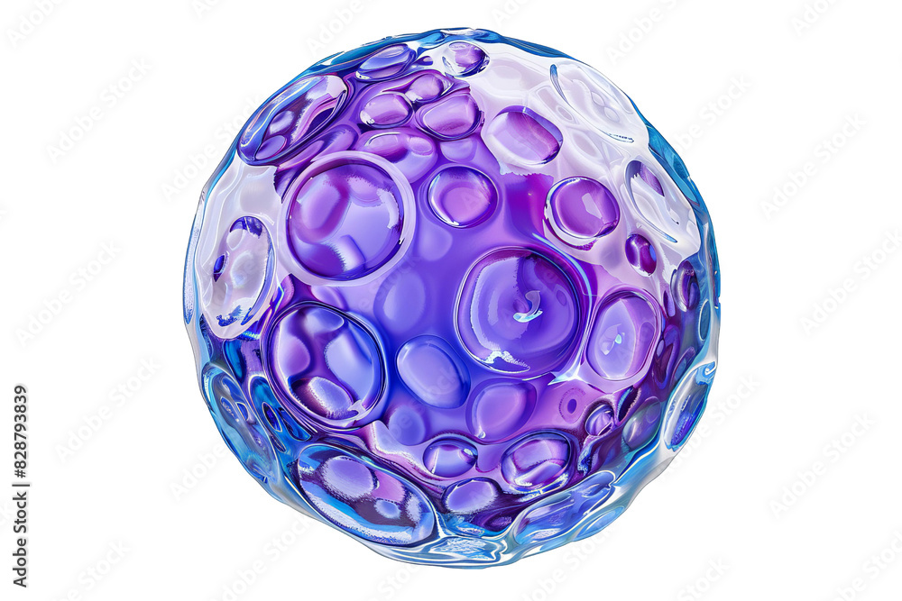 Abstract purple and blue sphere with a textured surface. Abstract purple and blue sphere with a textured surface.