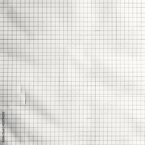 Grid paper texture background. White paper texture background. Generative AI.