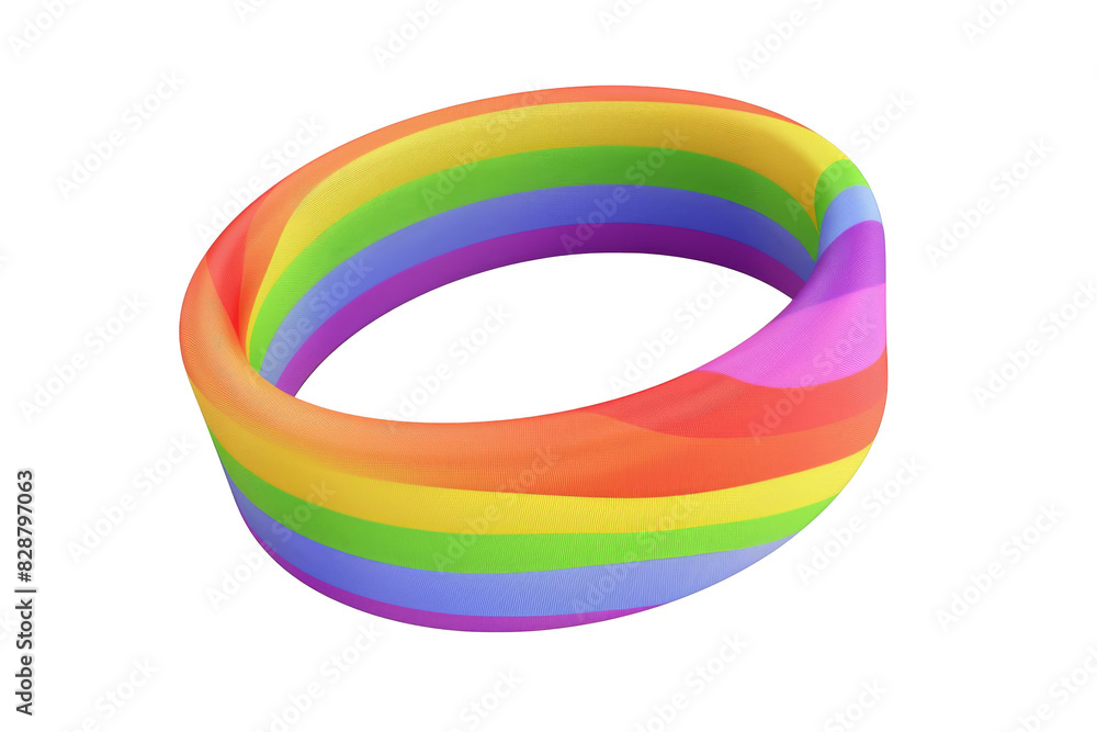 Obraz premium Pride wristband, isolated on solid white background, PNG di-cut style, realistic photo style, object as model