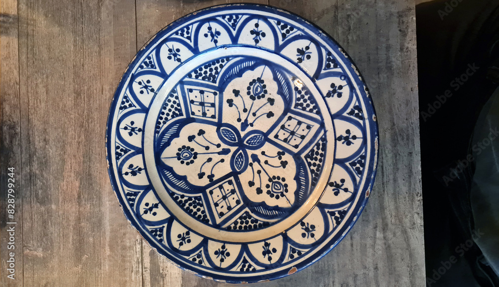 Beautifully Patterned Plate Adorning the Table Setting