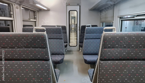 Experience Comfortable Long-Distance Travel in an Empty Class 2 Train Carriage