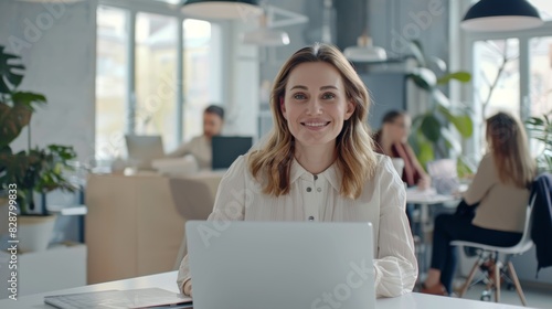 Black lady contemplating startup design, digital review, or revising proposal with laptop, workplace, and portrait. Email management, worker typing at her desk, computer network