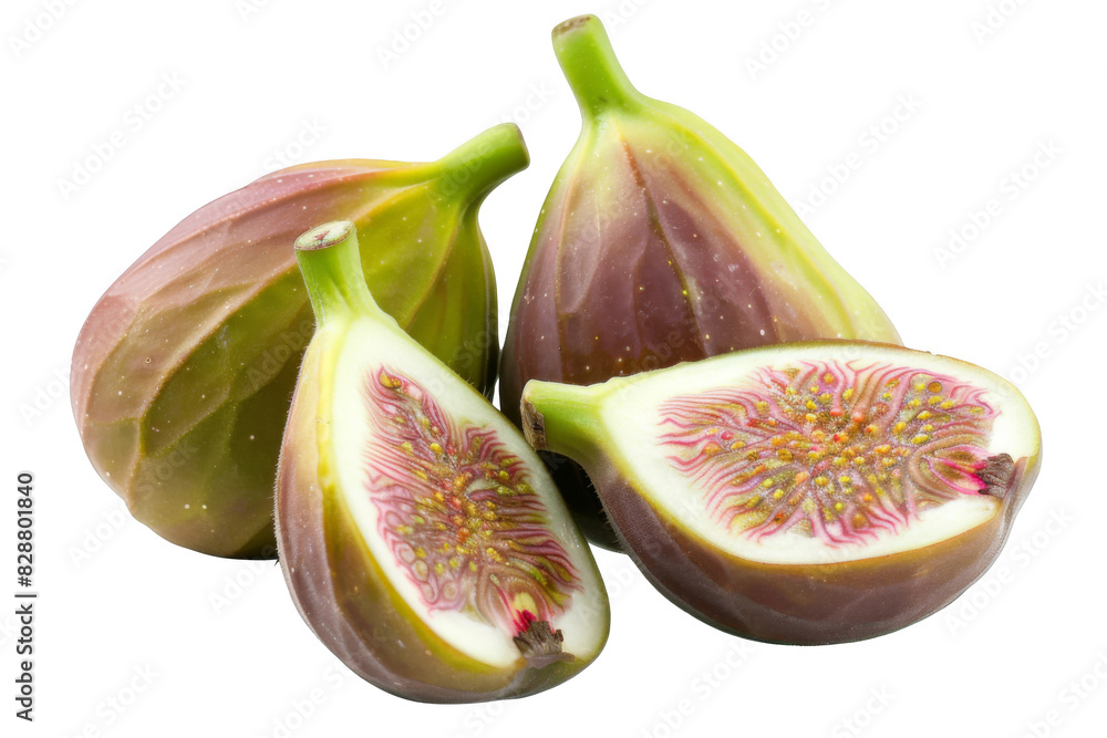 Climbing fig, isolated on solid white background, PNG di-cut style, realistic photo style, object as model Climbing fig, isolated on solid white background, PNG di-cut style, realistic photo style, object as model