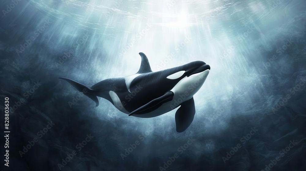 captive orca whale yearning for freedom highlighting the plight of ...
