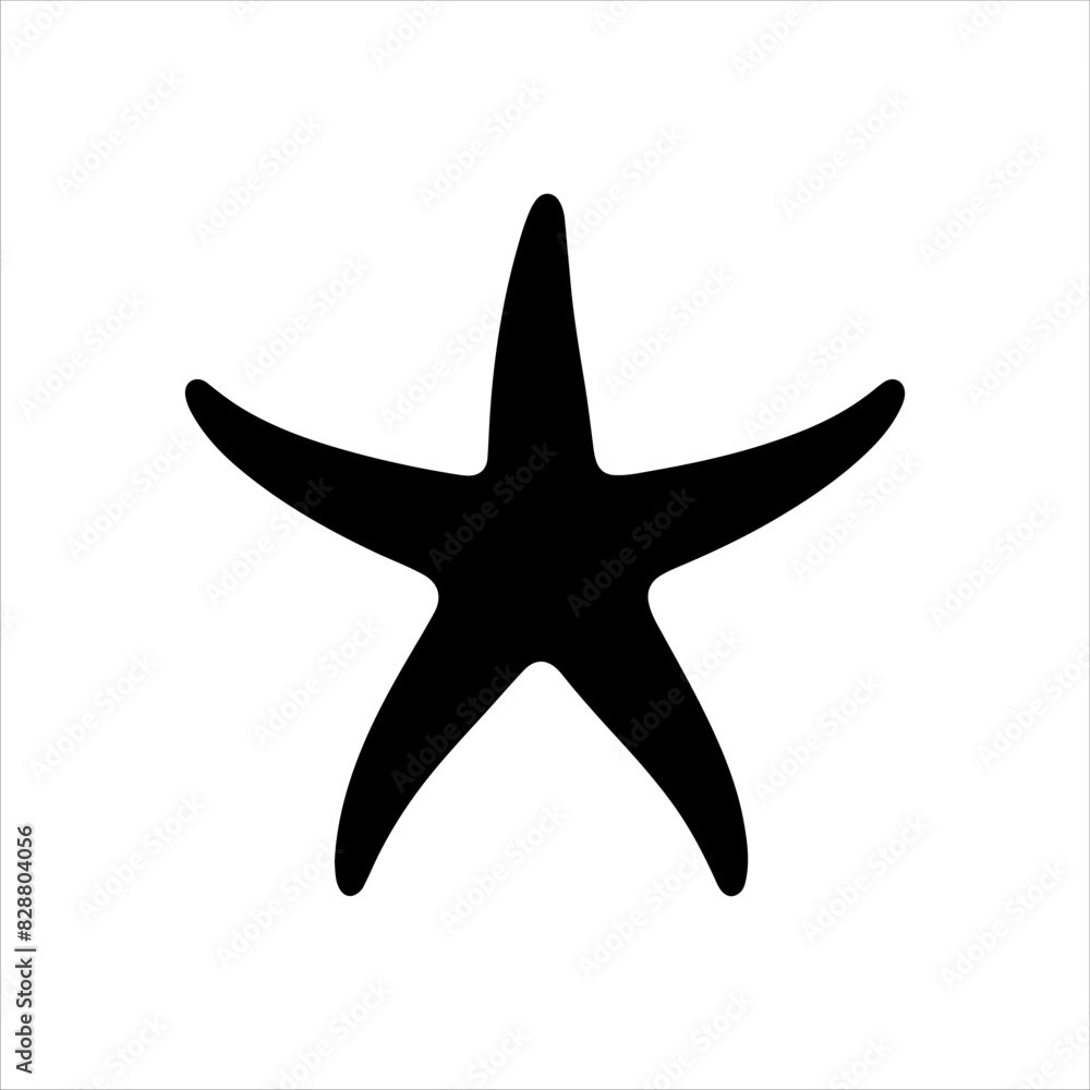 Star fish silhouette isolated on white background. Starfish icon vector illustration design. Star fish silhouette isolated on white background. Starfish icon vector illustration design.