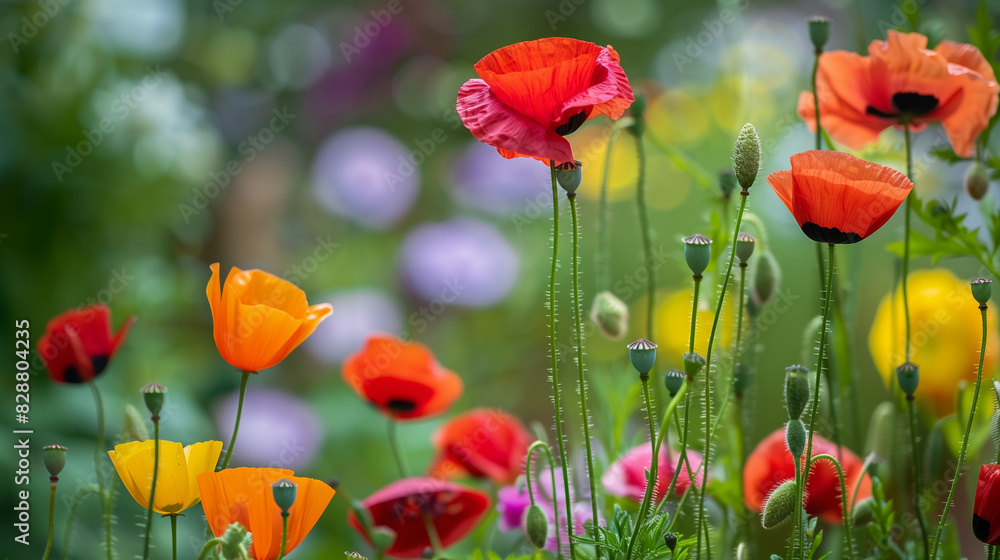 Fototapeta premium Papaver flower in garden