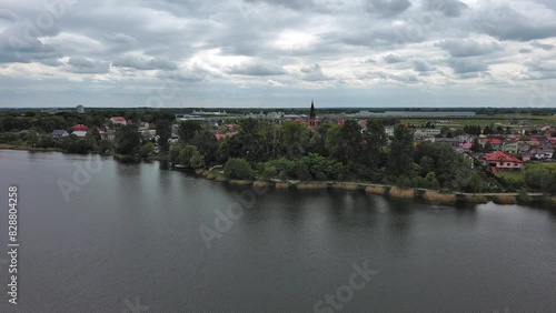 Lubień Kujawski is a town on a beautiful lake, Poland. photo