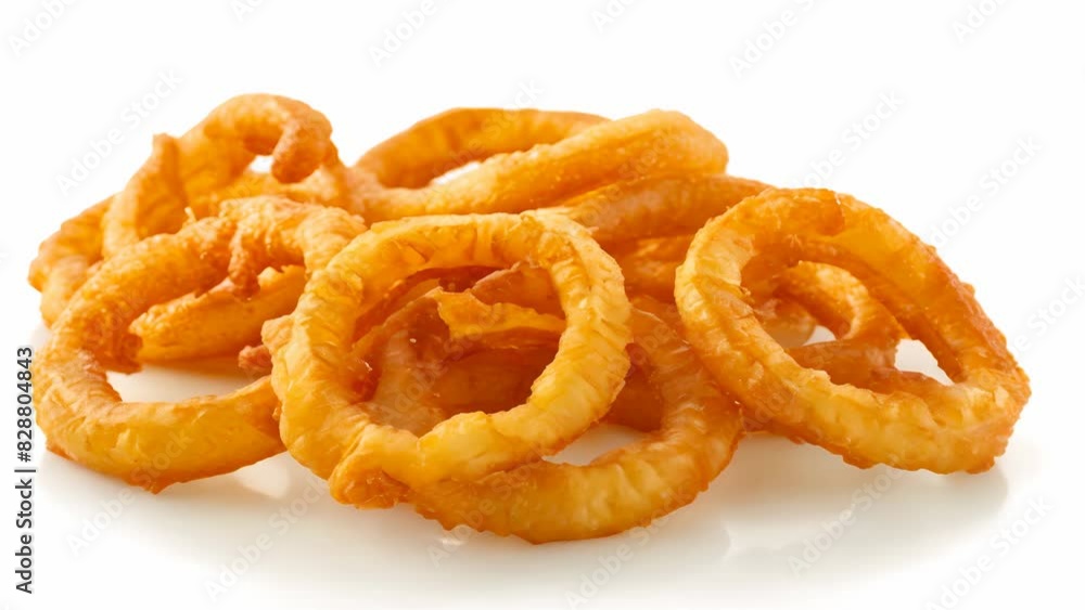 Crisp Golden Curly Fries on White Crisp Golden Curly Fries on White